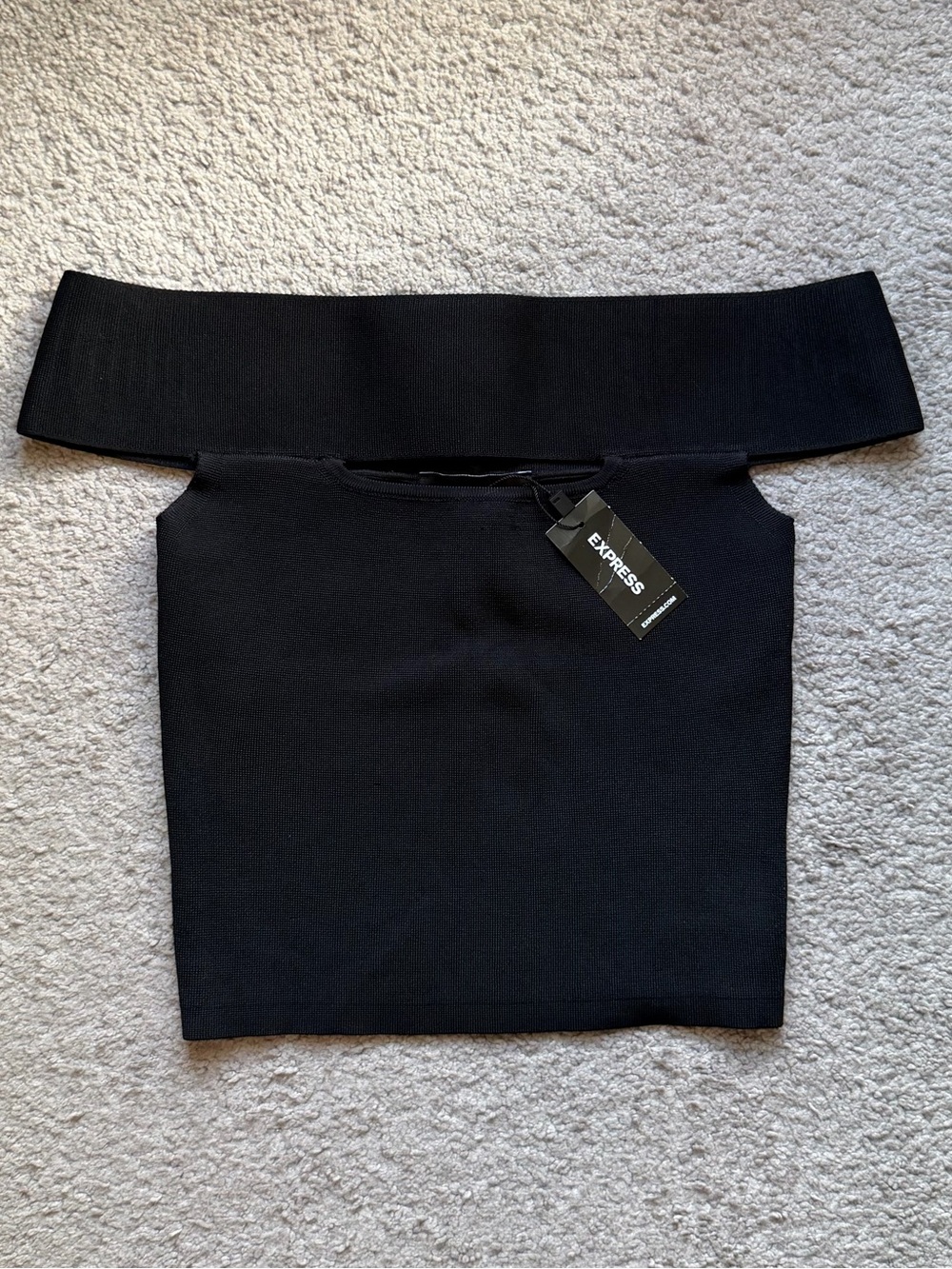 Express Black Off-Shoulder Cutout top